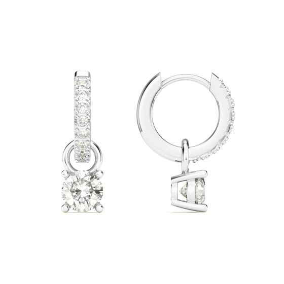 Silver Lab Created Diamond store Earrings