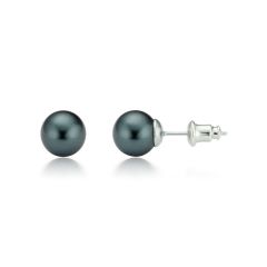 Tahitian Black Swarovski® Crystal Pearl Stud Earrings