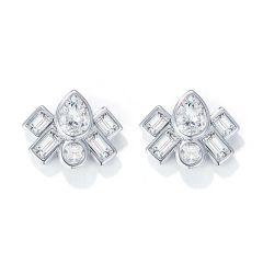 Festivity Earrings with Swarovski Crystals Rhodium Plated