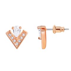 Vika Stud Earrings Rose Gold Plated