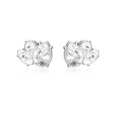 Katia Mix Drop Carrier Earrings Rhodium Plated