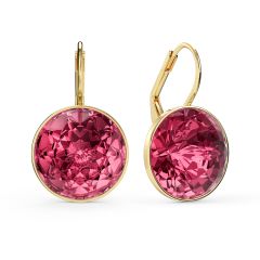 Bella Earrings with 10 Carat Rose Crystals Gold Plated