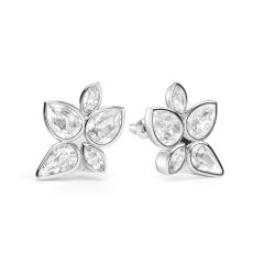 Edna Drop Mix Carrier Earrings Platinum Plated