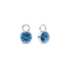 Bella 1 Carat Mix Charms with Sapphire Swarovski Crystals Rhodium Plated