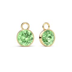 Bella 2 Carat Mix Charms with Peridot Swarovski Crystals Gold Plated