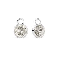 Bella 2 Carat Mix Charms with Swarovski Crystals Silver Shade Rhodium Plated