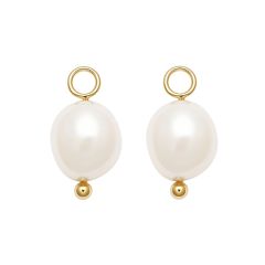 Organic Freshwater Pearl Drop Mix Charm Gold plated