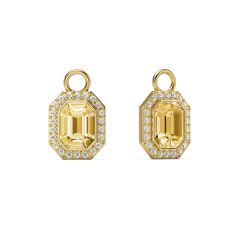 Octagon Halo Mix Charms Crystal Golden Shadow Crystals Gold Plated