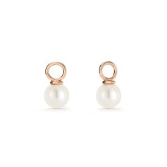 Petite Round Freshwater Pearl Mix Charm Rose Gold plated