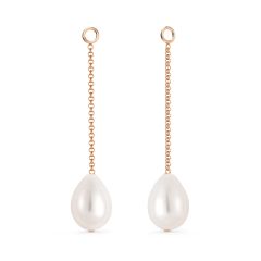 Single Drop Pear Freshwater Pearl Mix Charm Rose Gold plated