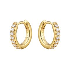 Eternity Metro Mix Hoop Carrier Earrings in Sterling Silver Gold Plated