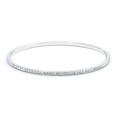 MYJS Trinity Magic Bangle made with Clear Crystals Rhodium Plated Bridal