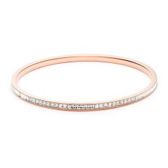 Magic Eternity Metro Square Crystal Bangle Rose Gold Plated