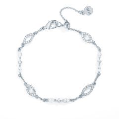 Continuity Bracelet with Swarovski Crystals Rhodium Plated