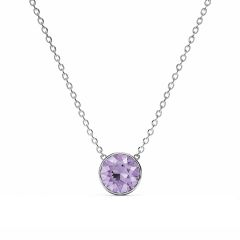 Bella 4 Carat Necklace Violet Crystal Rhodium Plated