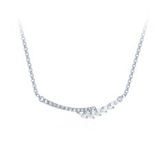 Laeta Cesar Necklace with Swarovski Crystals Rhodium Plated